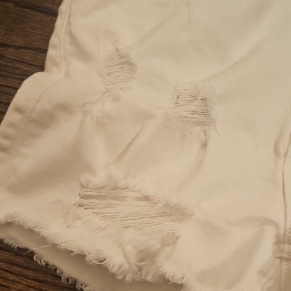 Express White Distressed Jean Shorts - Picture 9 of 11